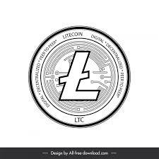 Litecoin Coins Sign Icon Black White