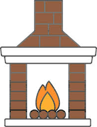 White Color Chimney Or Fireplace Icon