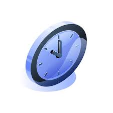 Vector Blue Classic Round Wall Clock