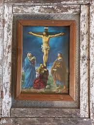 Vintage Religious Crucifixion Framed