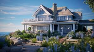 A Cape Cod House With A Coastal Themed