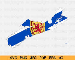 Nova Scotia Map Flag Svg N S Canada