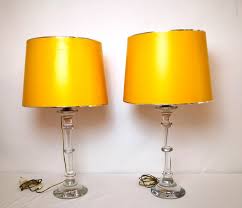 Table Lamps With Glass Base 1960s Set