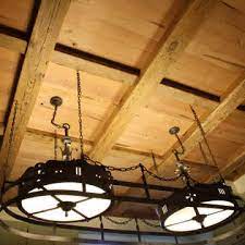 reclaimed wood ceiling beams hand