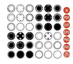 36 Clock Face Clipart Svg Numbers For