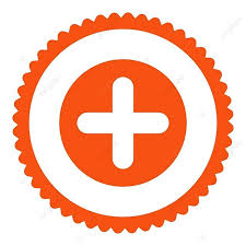 Create Flat Orange Color Round Stamp