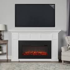 Real Flame Alcott Landscape Electric Fireplace White