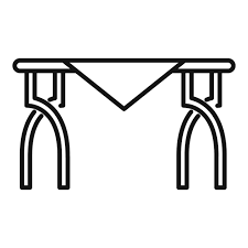 Metal Garden Table Icon Outline Metal