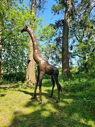 Large Recycled Metal Giraffe