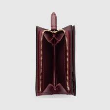 Gg Emblem Small Wallet In Rosso Ancora
