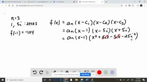 Find An Nth Degree Polynomial Function