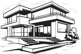 Innovation Sketch Icon For Duplex House
