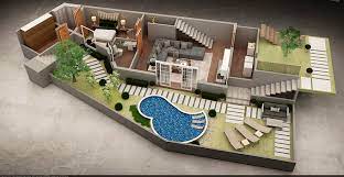 3d Floor Plan Of Luxury House Basement