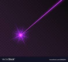 purple laser beam light effect isolated