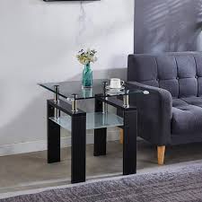 Small Glass Coffee Table Frosted