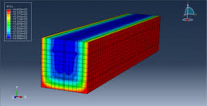 simulation composite beam concrete and