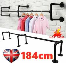 184 Industrial Pipe Clothing Rack Wall