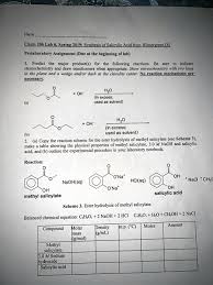 Synthesis Of Salicylic Acid From