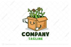 Wooden Box With Plants Logo