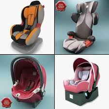 3d Model Kiddy Car Seats Collection 3