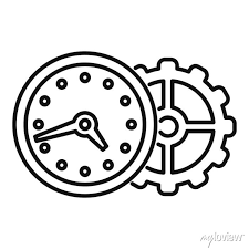 Wall Clock Repair Icon Outline Wall