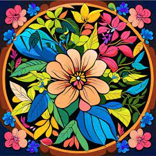 Stained Glass Flower Design Images