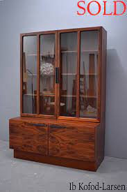 Rosewood Display Cabinet With Glass