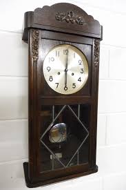 Antique Wooden German Wall Clock