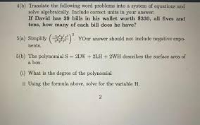 Solved 1 Use The Order Of Operations To