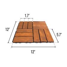 Wood Interlocking Deck Tiles