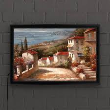 Trademark Fine Art Framed 16 In H X 24 In W Landscape Print On Canvas 75x30 B1624led