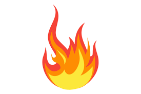 Hot Cozy Flame Icon Cartoon Fireplace