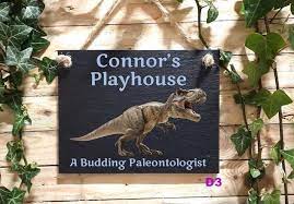 Dinosaur Slate Signs For Garden Den