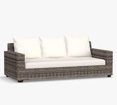 Weather Wicker Square Arm Outdoor Sofa