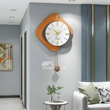 Large Silent Wall Clock Pendulum