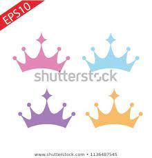 Princess Crowns Tiara Set Vector