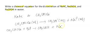The Dissociation Of Naac Na2so3