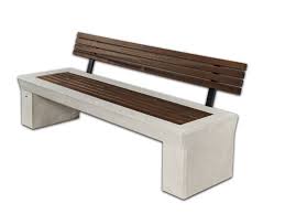 Hydra Bench With Back Concrete Bench
