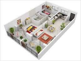 Two Bedroom Apartment 3d Floor Plans