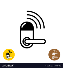 Wireless Door Lock Icon Smart Home