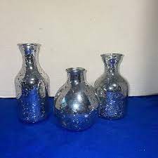 Beautiful Mercury Glass Bud Vases Set