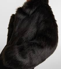 Margot Faux Fur Coat In Black