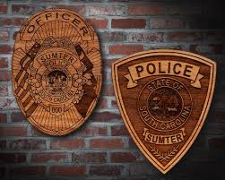 Wooden Sumter Sc Police Badge Or Patch