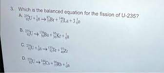 Balanced Equation For The Fission