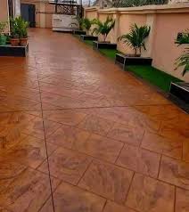 Residential Building Stamped Concrete