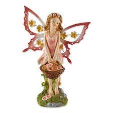 Pink Fairy Solar Garden Statue 4504840v