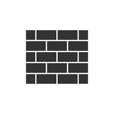 Brick Wall Black And White Vector