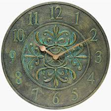 15 Blanc Fleur Wall Clock Bronze Infinity Instruments