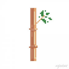 Bamboo Stem Pixel Art Icon 8 Bit