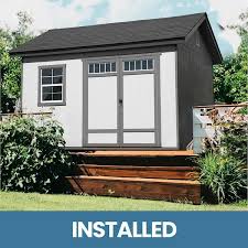 Backyard Wood Shed With Large Window